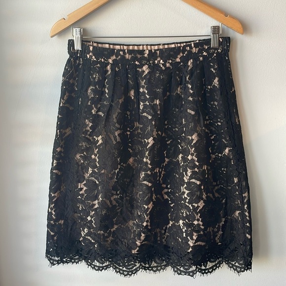 J. Crew Dresses & Skirts - J. Crew Black Eyelash Trim Lace Skirt